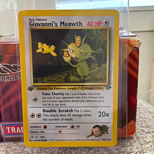 1st edition giovanni meowth - giovanni's,